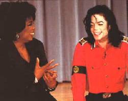 Michael Jackson talks to Oprah Winfrey